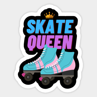 Roller Skating Queen Sticker